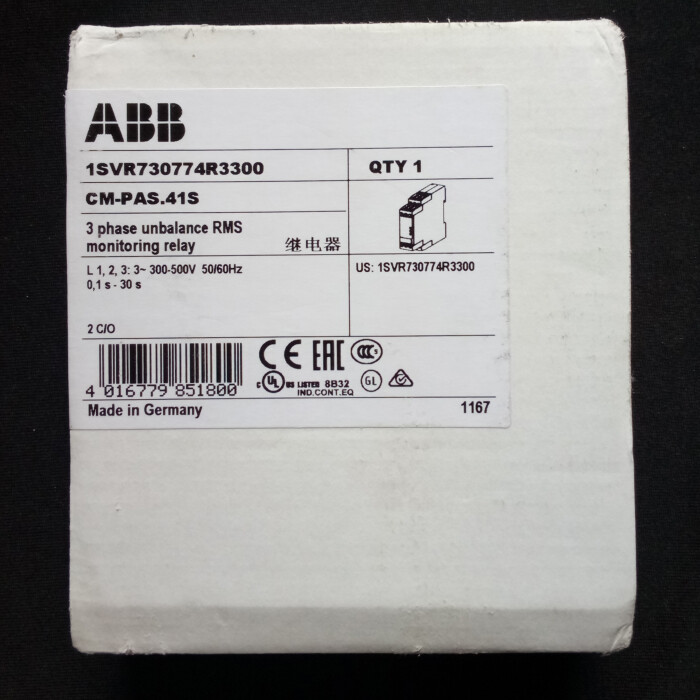 1 piece new abb CM-PAS.41S Three-phase Monitoring Relay Free ship