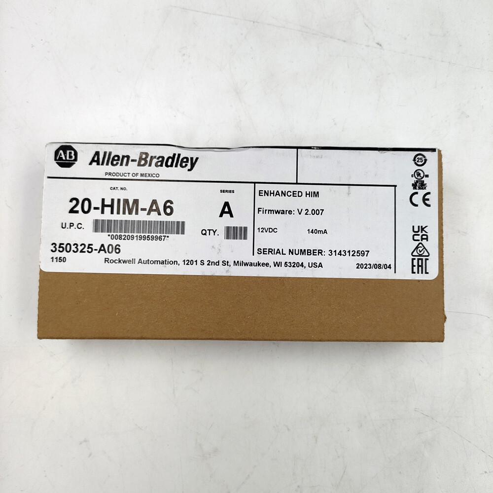 New Factory Sealed Allen-Bradley 20-HIM-A6 PoweFlex Enhanced HIM FW V2.007 12VFC