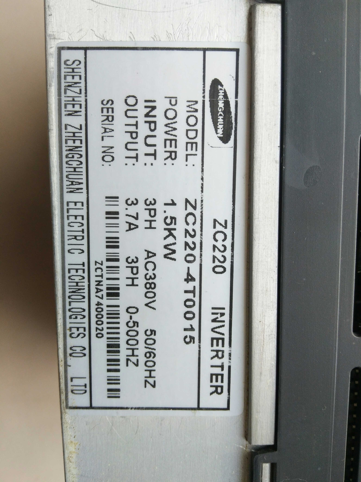 ONE ZC220-4T0015 Fedex DHL Ship 1HP Used
