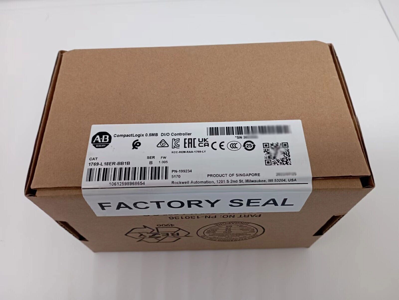 1769-L18ER-BB1B Allen-Bradley 1769-L18ER-BB1B CompactLogix 0.5MB DI/O Controller