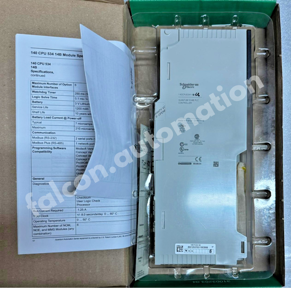 Schneider Electric 140CPU53414U Quantum 534B PLC Controller Module