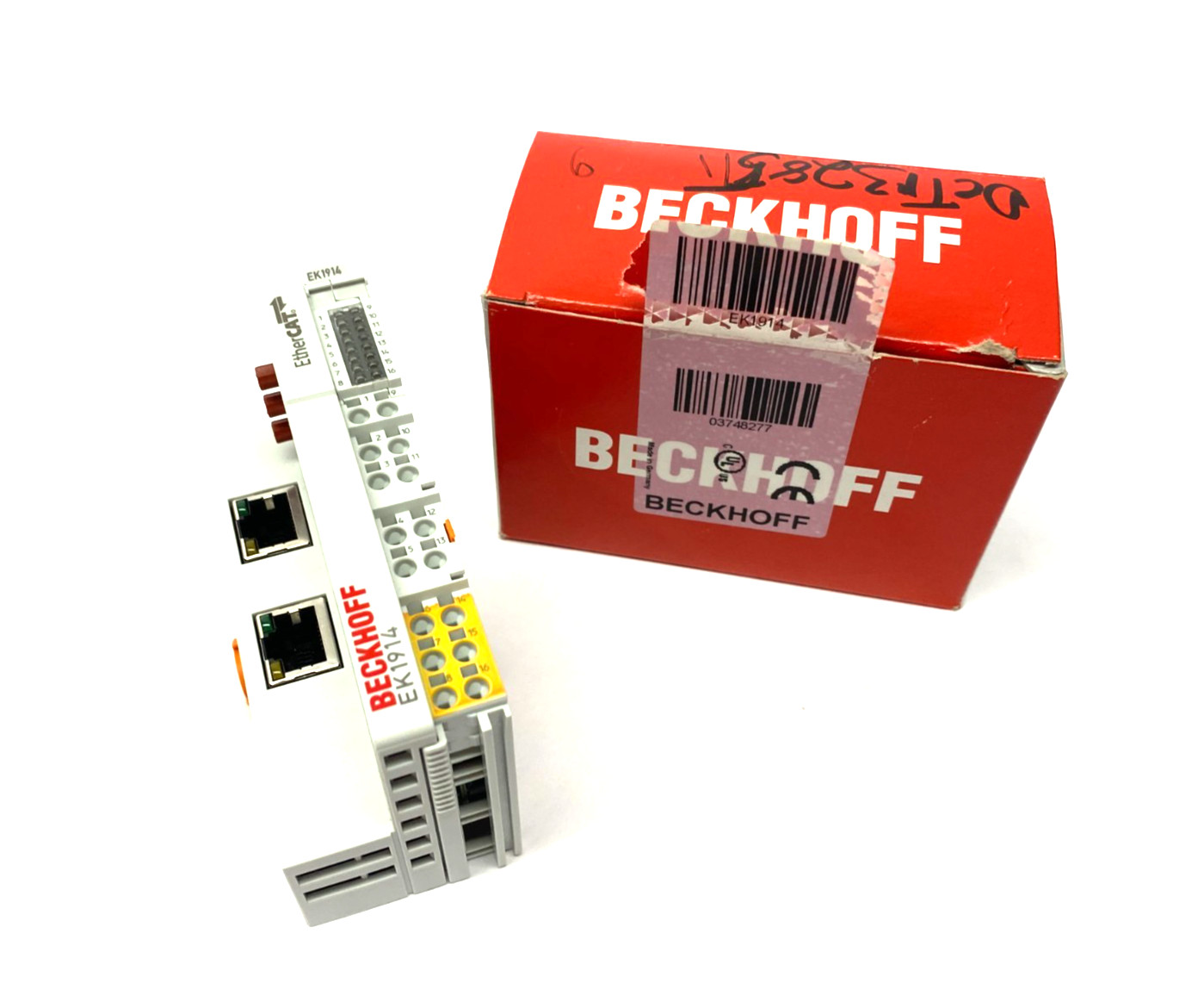 Beckhoff EK1914 EtherCAT Coupler w/ Integrated Digital Standard & Safety I/Os