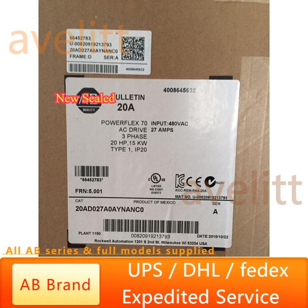 20AD027A0AYNANC0 New Sealed PowerFlex 70 AC Drive US Free Tax