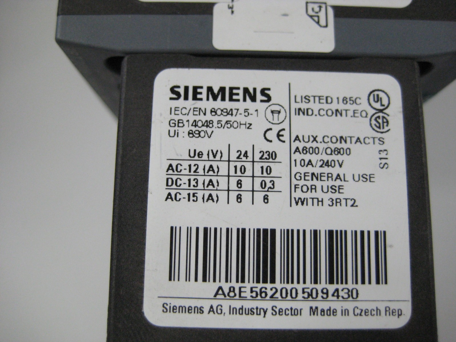 SIEMENS 3RT2018-1AK64-3MA0 CONTACTOR 110V NSNP