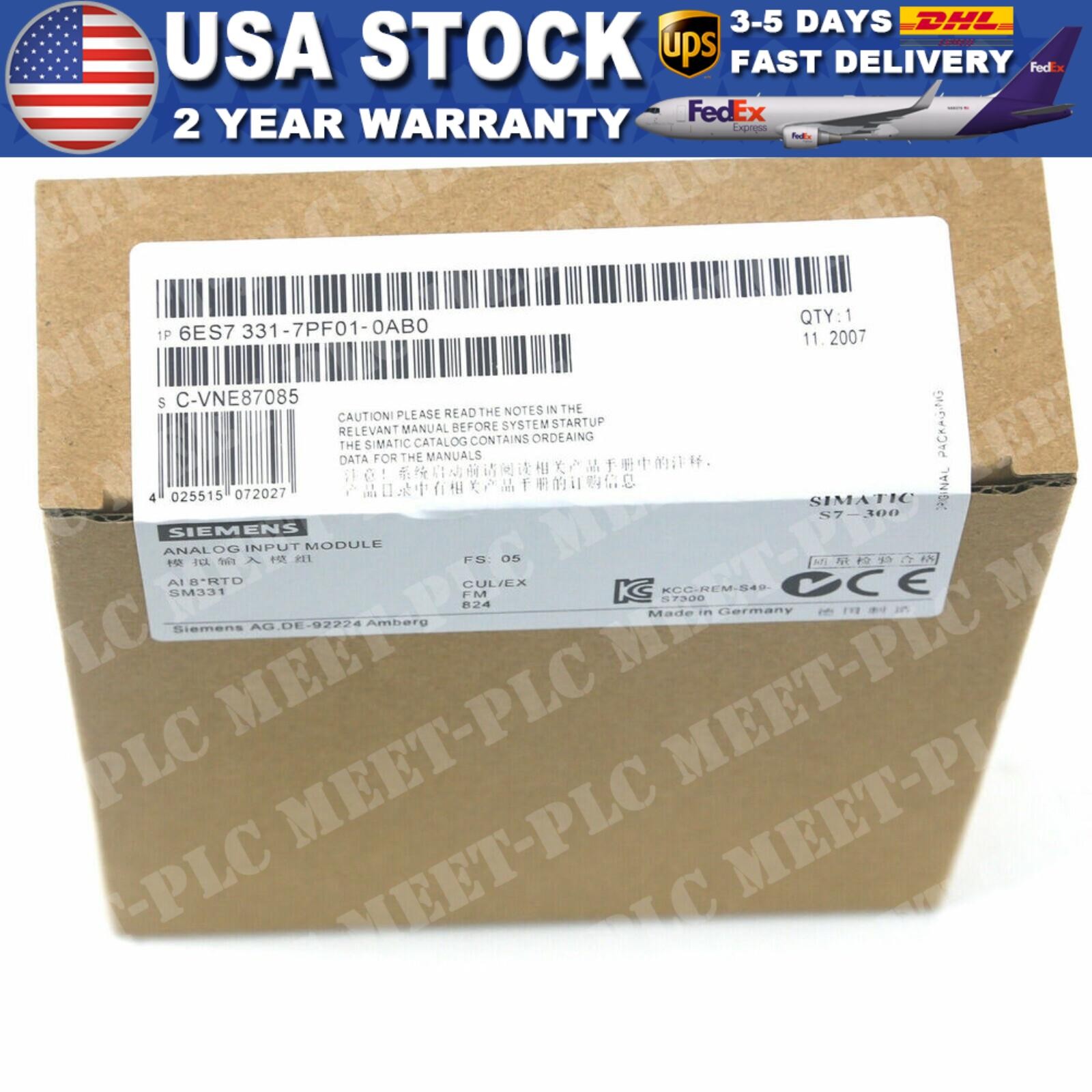 SIEMENS PLC 6ES7331-7PF01-0AB0 6ES7 331-7PF01-0AB0 New In Box
