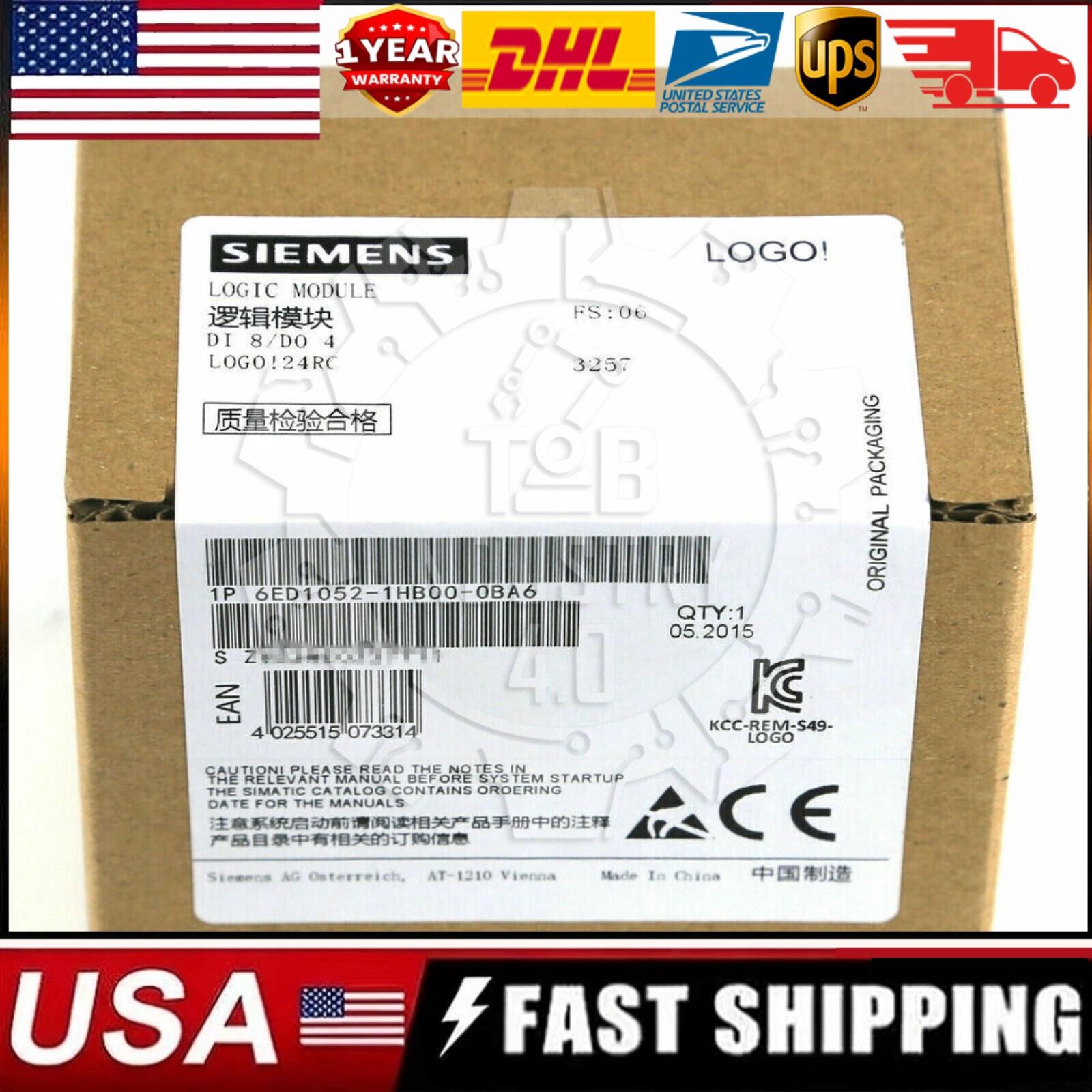 New Siemens 6ED1052-1HB00-0BA6 6ED1 052-1HB00-0BA6 LOGO 24RC logic module