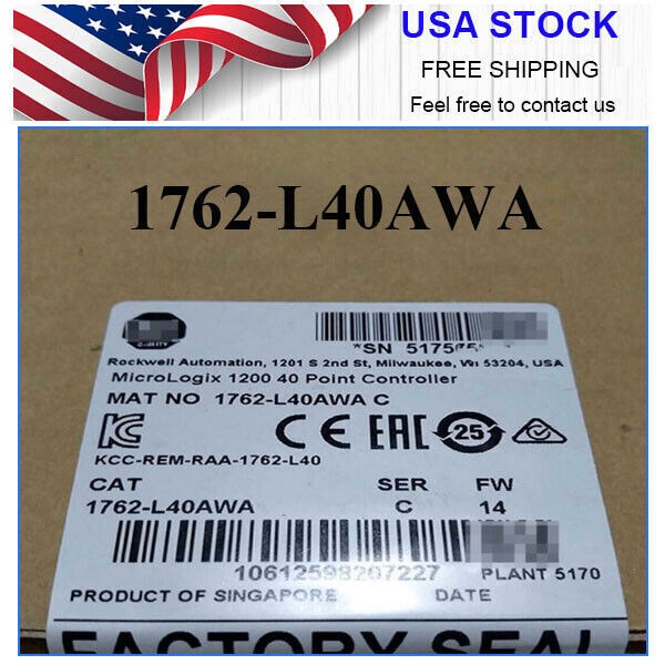 New 1762-L40AWA AB 1762L40AWA MicroLogix 1200 40 Piont Controller US