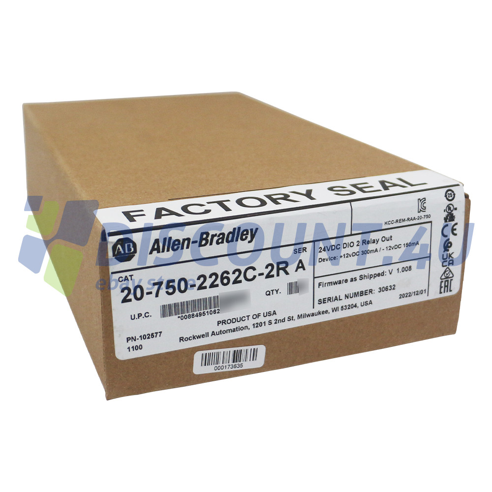 New Allen Bradley 20-750-2262C-2R PowerFlex 750 24V DC IO Option module