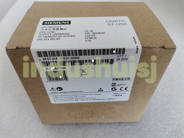 6ES7 214-1BG31-0XB0 NEW SIEMENS 6ES7214-1BG31-0XB0 S7-1200 Compact CPU 1214C