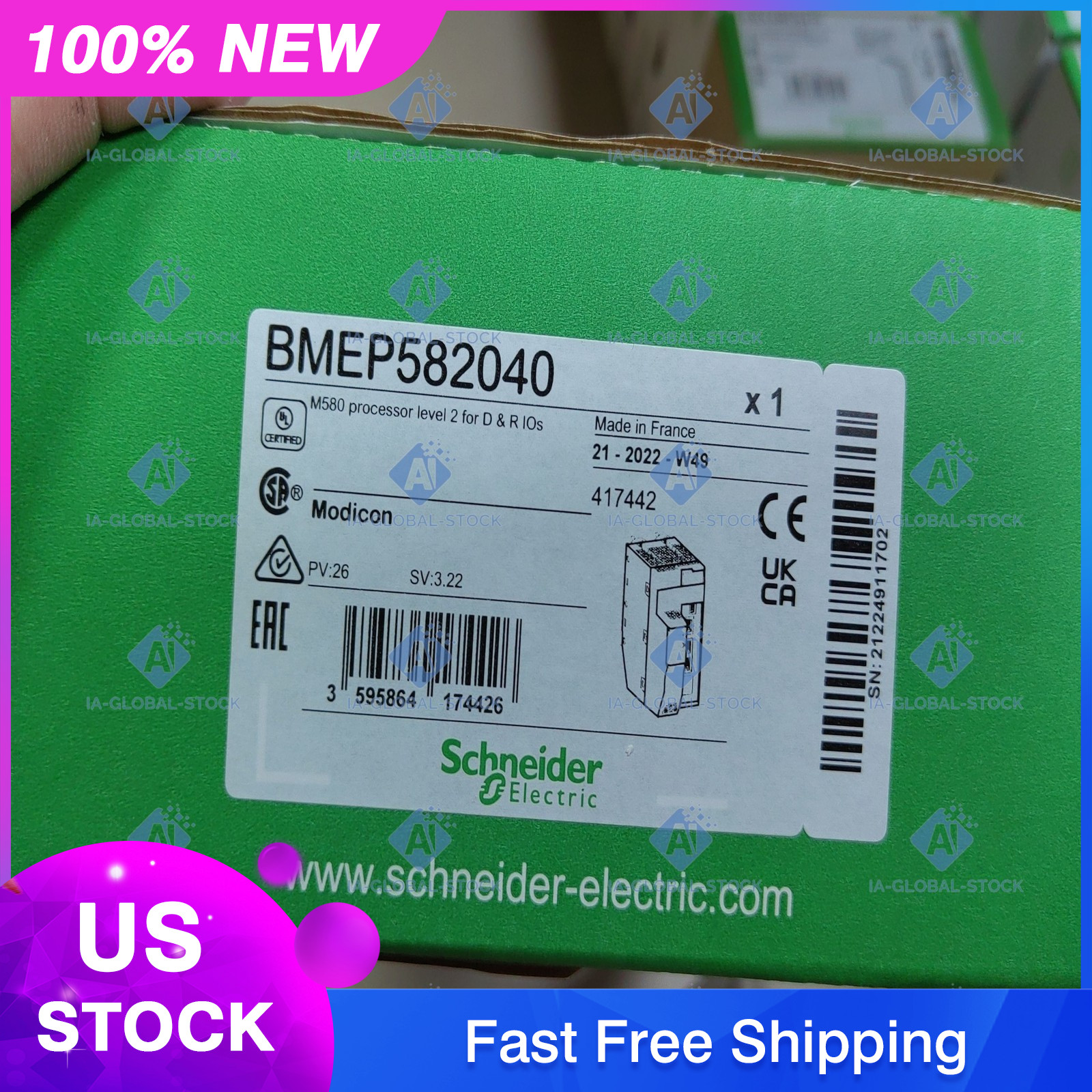 Free Shipping | One New and Sealed BMEP582040 Schneider + free tax