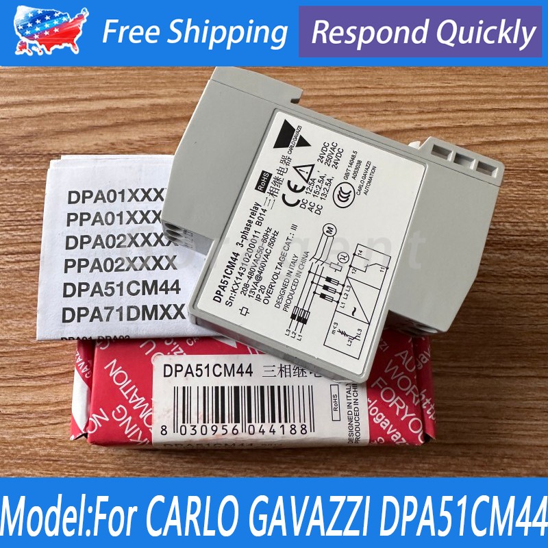 For DPA51CM44 3-Phase Monitoring Relay Phase Sequence Protector 208-480VAC ECO