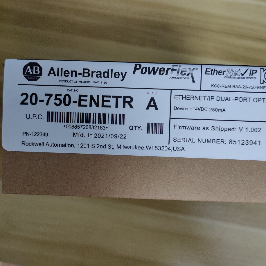 Factory Sealed Allen-Bradley 20-750-ENETR 750 2-P ENet/IP Module AB US Free Tax