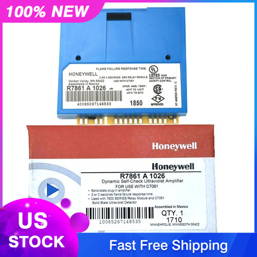 1pc New Honeywell R7861A1026 Self Check Ultraviolet Flame Amplifier Free deliver