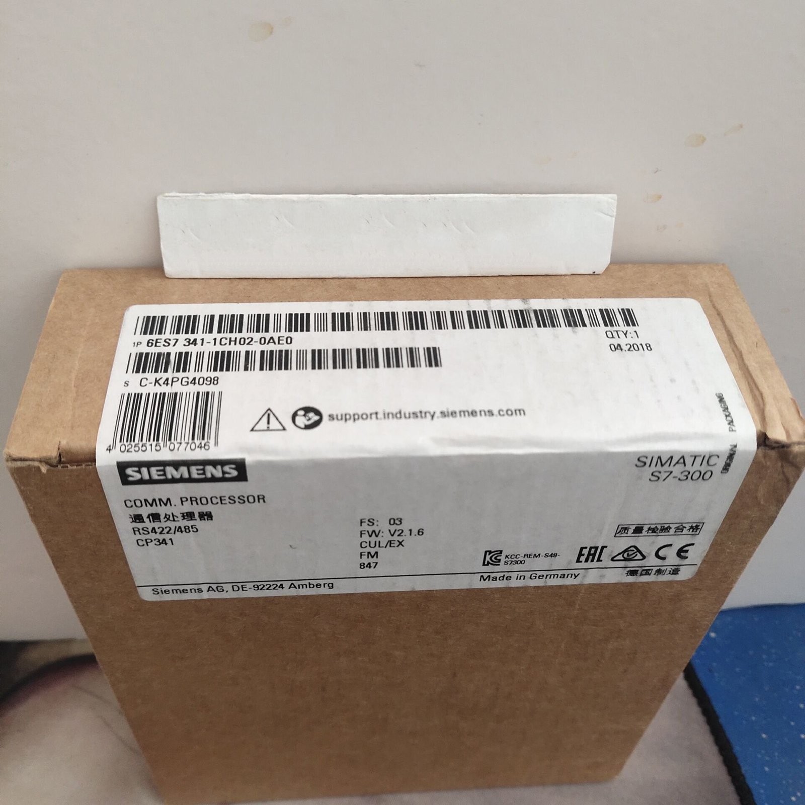 1PC NEW SIEMENS In Box 6ES7341-1CH02-0AE0 6ES7 341-1CH02-0AE0 SPOT STOCK