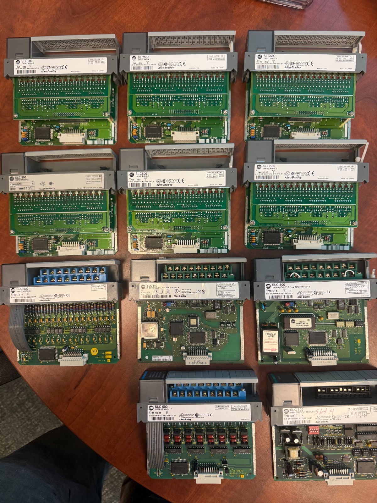 SLC500 I/O Modules 1746-IB32, 1746-NT4, 1 each of 1746-ITV16, 1746-OB16, 1746NI4