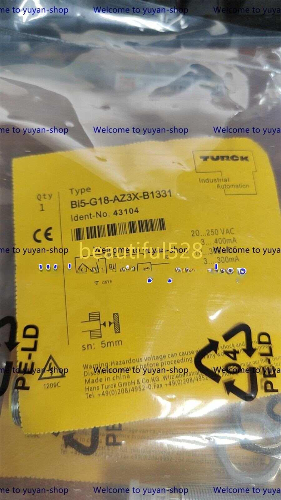 1PCS NEW FOR TURCK BI5-G18-AZ3X-B1331 Proximity Switch Sensor #T5443 YS