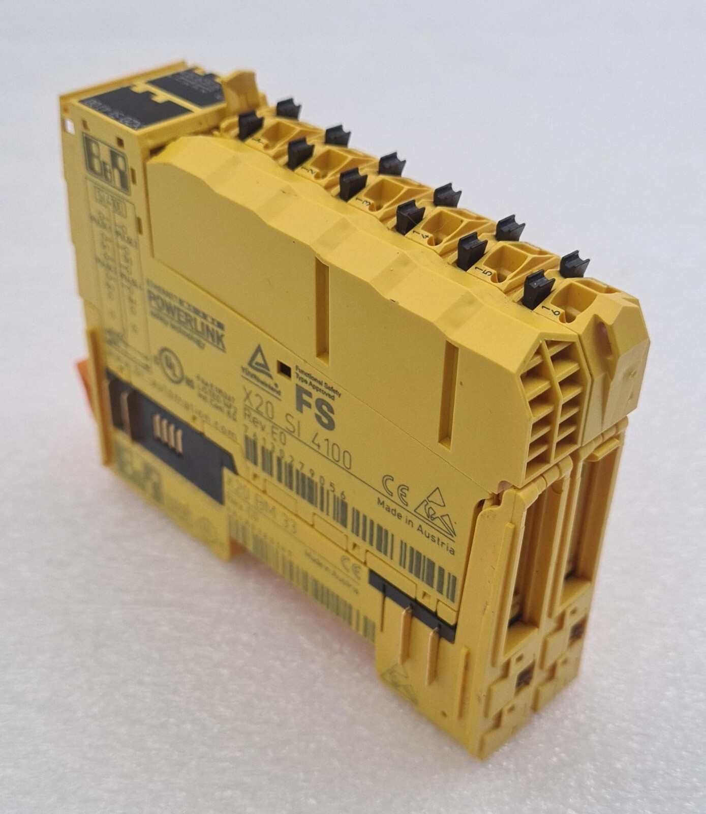 B&R Automation X20 SI 4100 POWERLINK Digital Control Input Module W/ X20 BM 33
