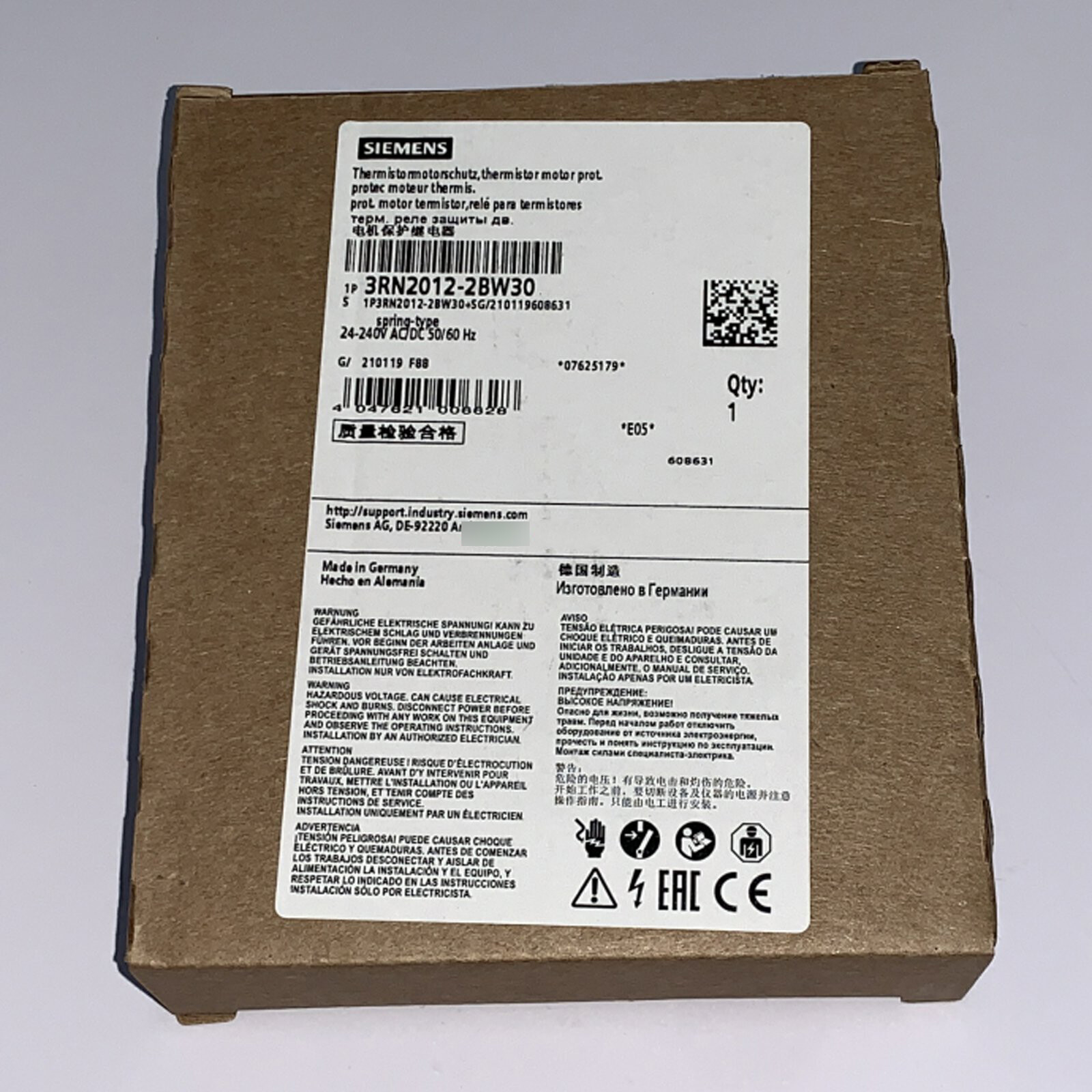 1PC NEW SIEMENS Motor Protection Relay 3RN2012-2BW30 FREE SHIP#XR