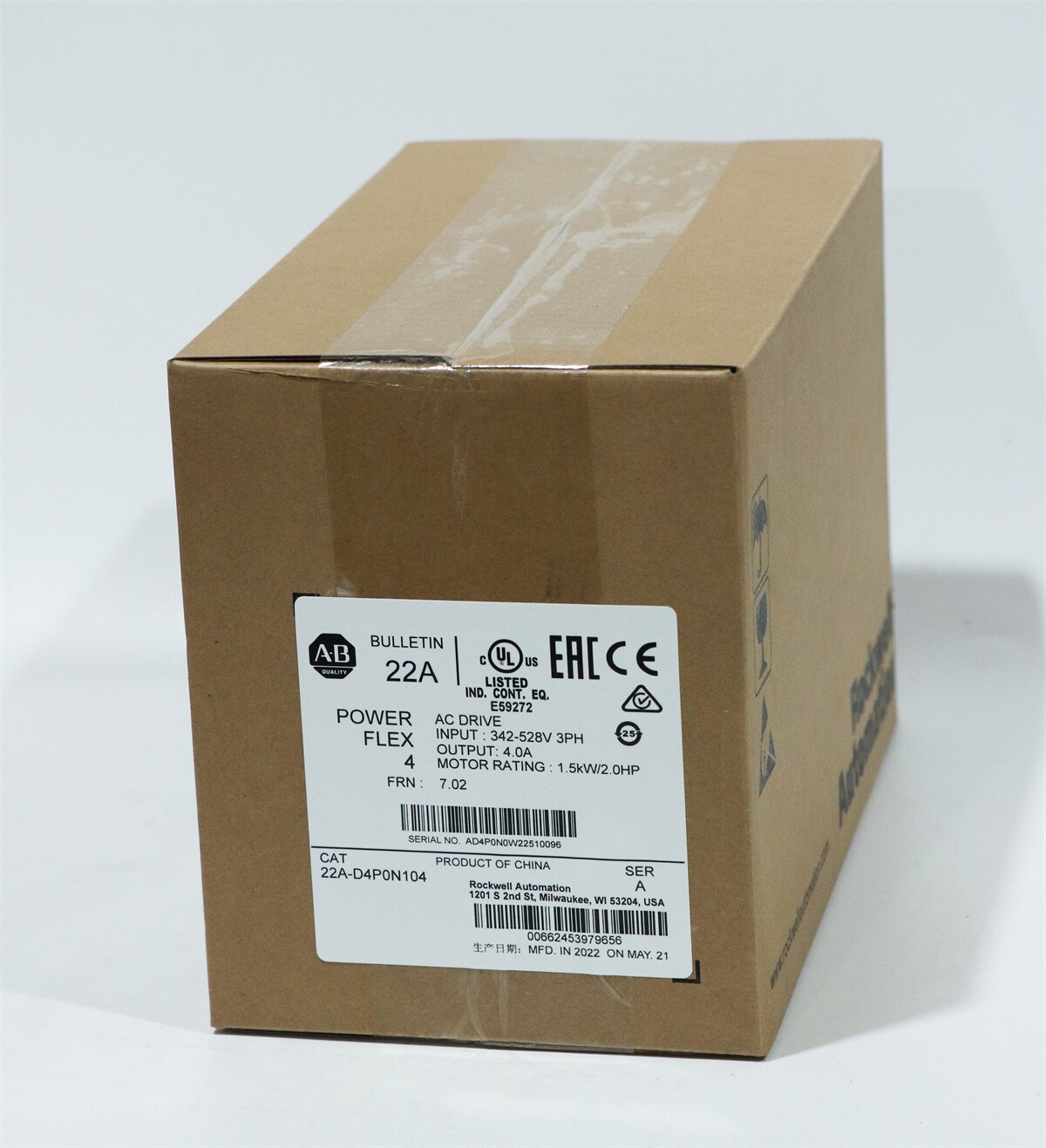 New Sealed 22A-D4P0N104/A Allen Bradley PLC AC Drive Fast Delivery