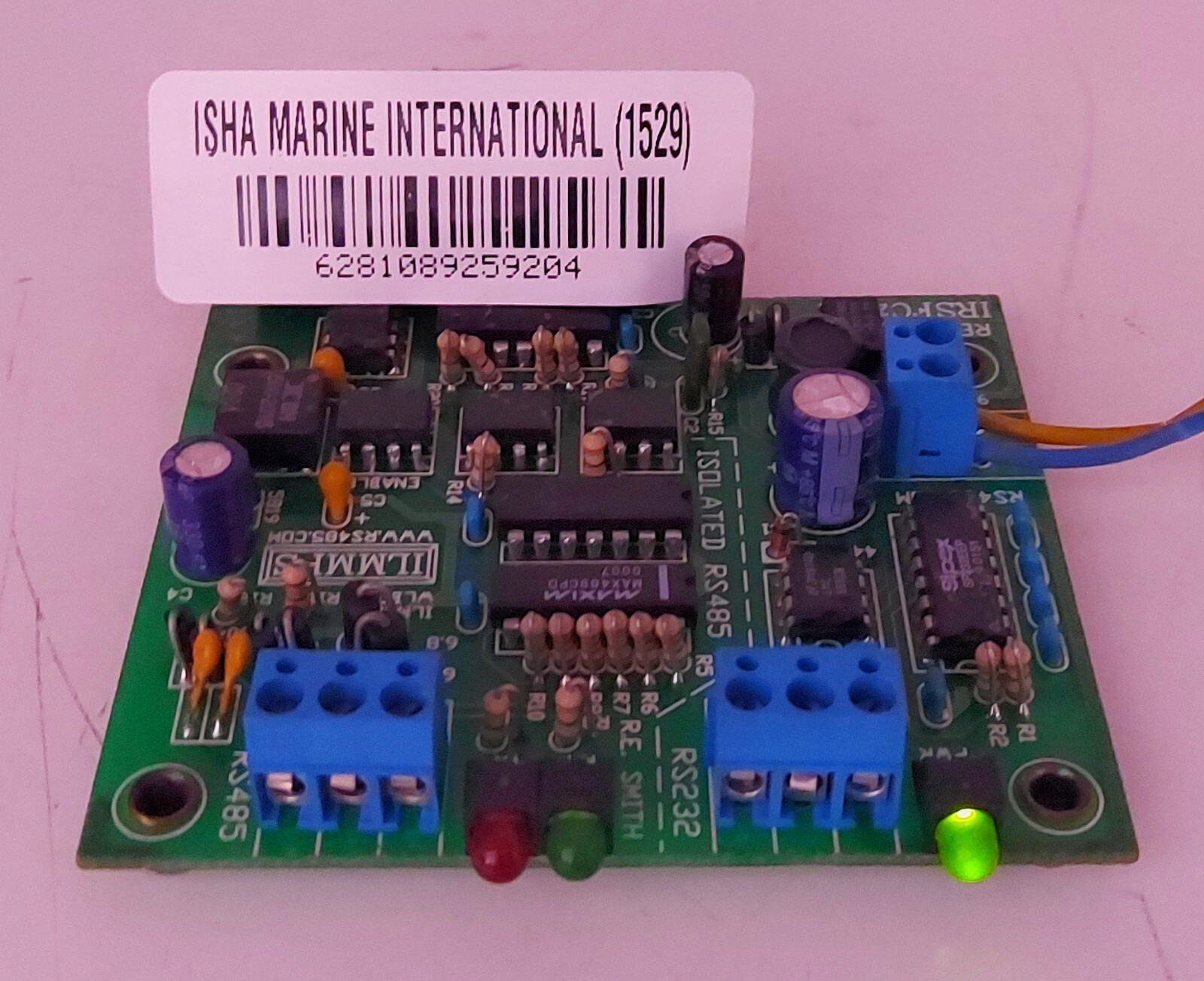 R.E Smith RS485 ILMMPS IRSFC24H REV A Isolated PCB Card