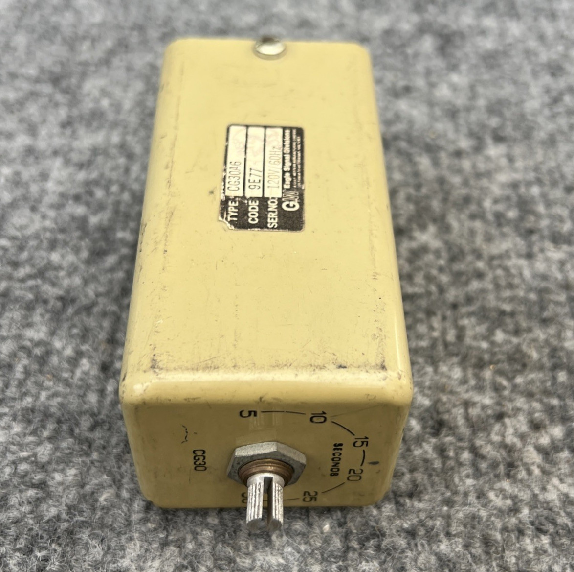 Eagle Signal CG30A6 120V 60HZ 5-30 Seconds Time Delay Relay Used