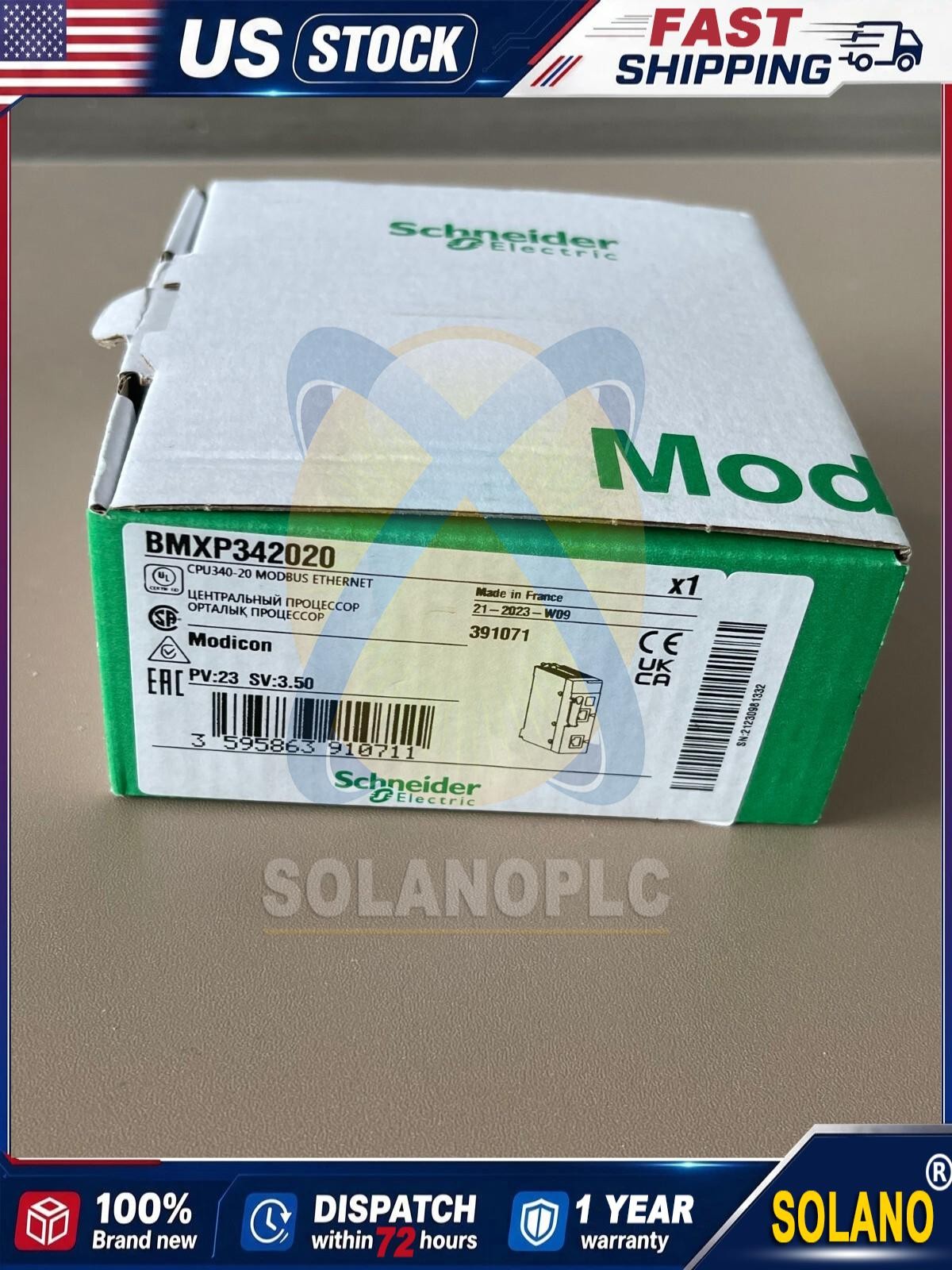 Schenider BMXP342020 / bmx p 342020 ; CPU340-20 Modbus US Free TAX