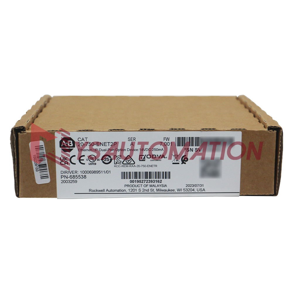 YG Allen-Bradley 20-750-ENET2P Ethernet/IP Dual-port Option Device 20750ENET2P