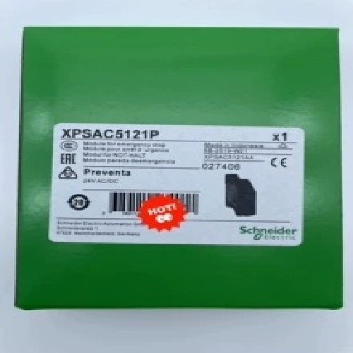 XPSAC5121P,Safety module, used to monitor emergency stop and limit switches