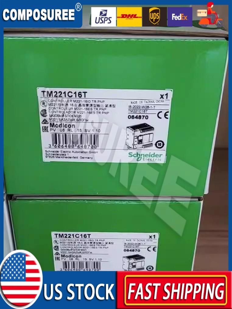 One Schneider TM221C16T PLC Module New In Box Fast Shipping US Free TAX