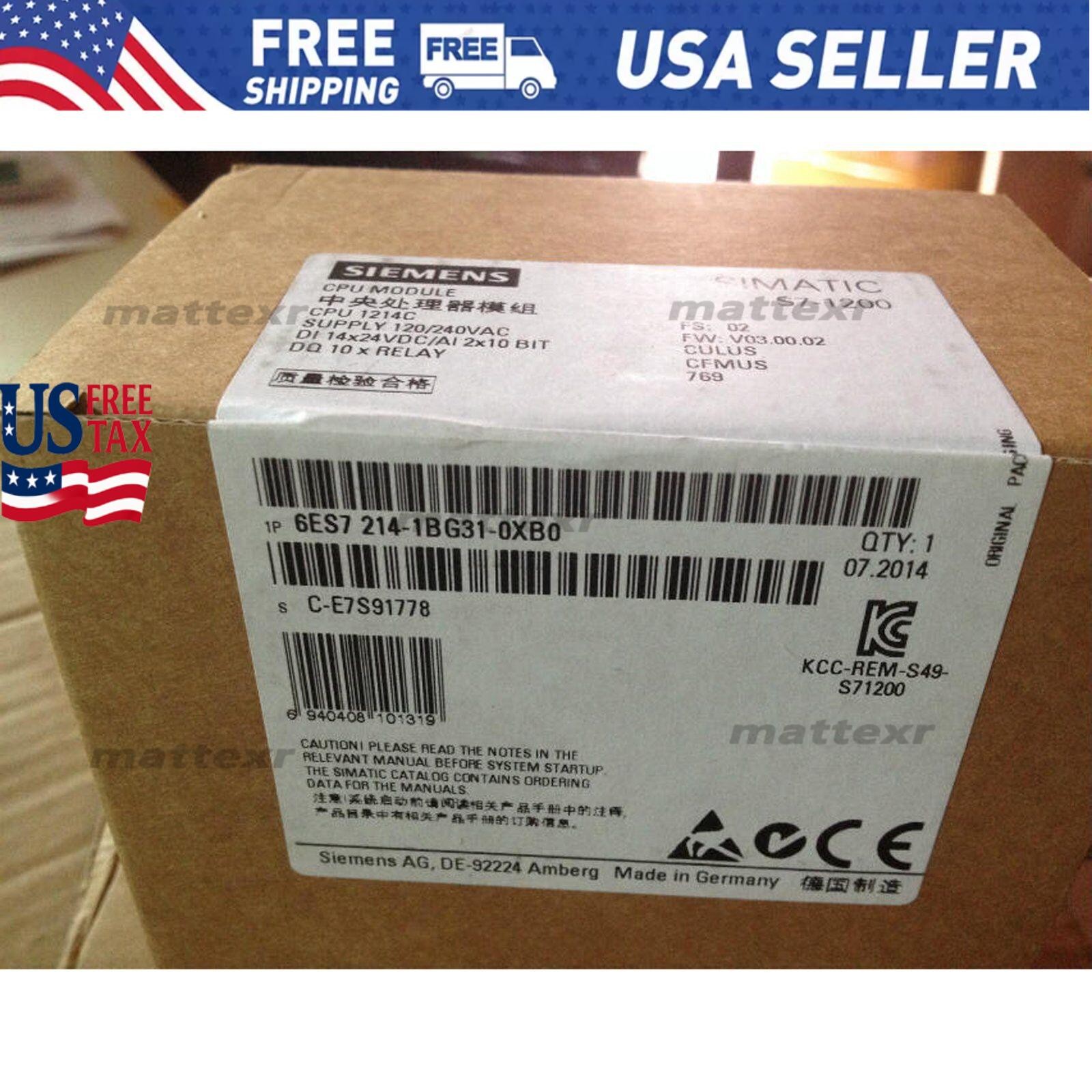 New Siemens SIPLUS S7-1200 CPU 1214c 6ES7214-1BG31-0XB0 6ES72141BG310XB0