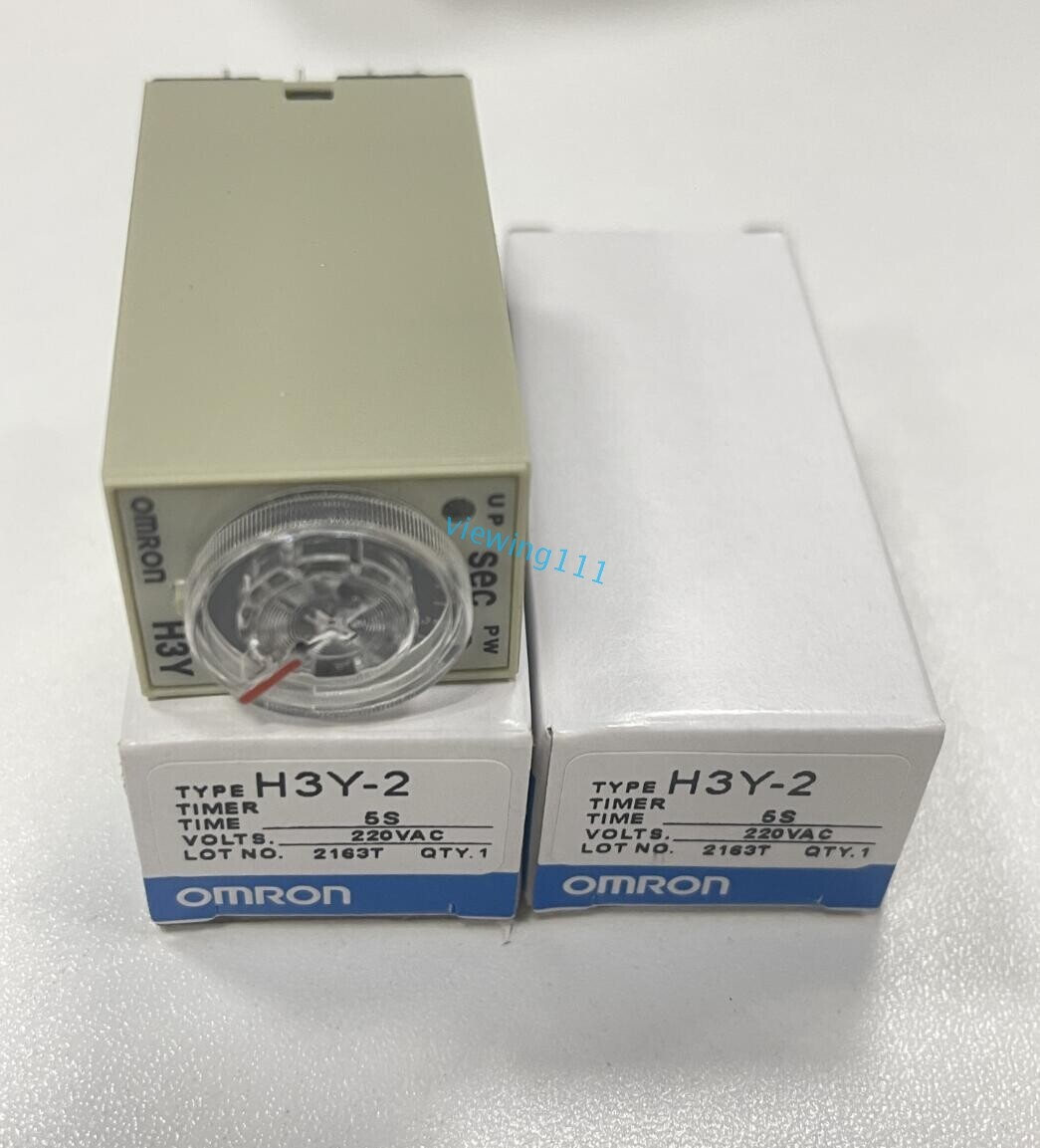 1PCS Original In Box New Seconds Terminal Timer Time Relay H3Y-2 AC220V 5S