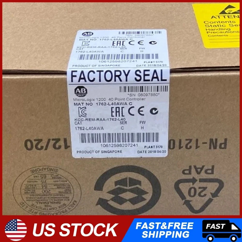 NEW AB 1762-L40AWA SER C MicroLogix 1200 40 Point Controller AB 1762L40AWA