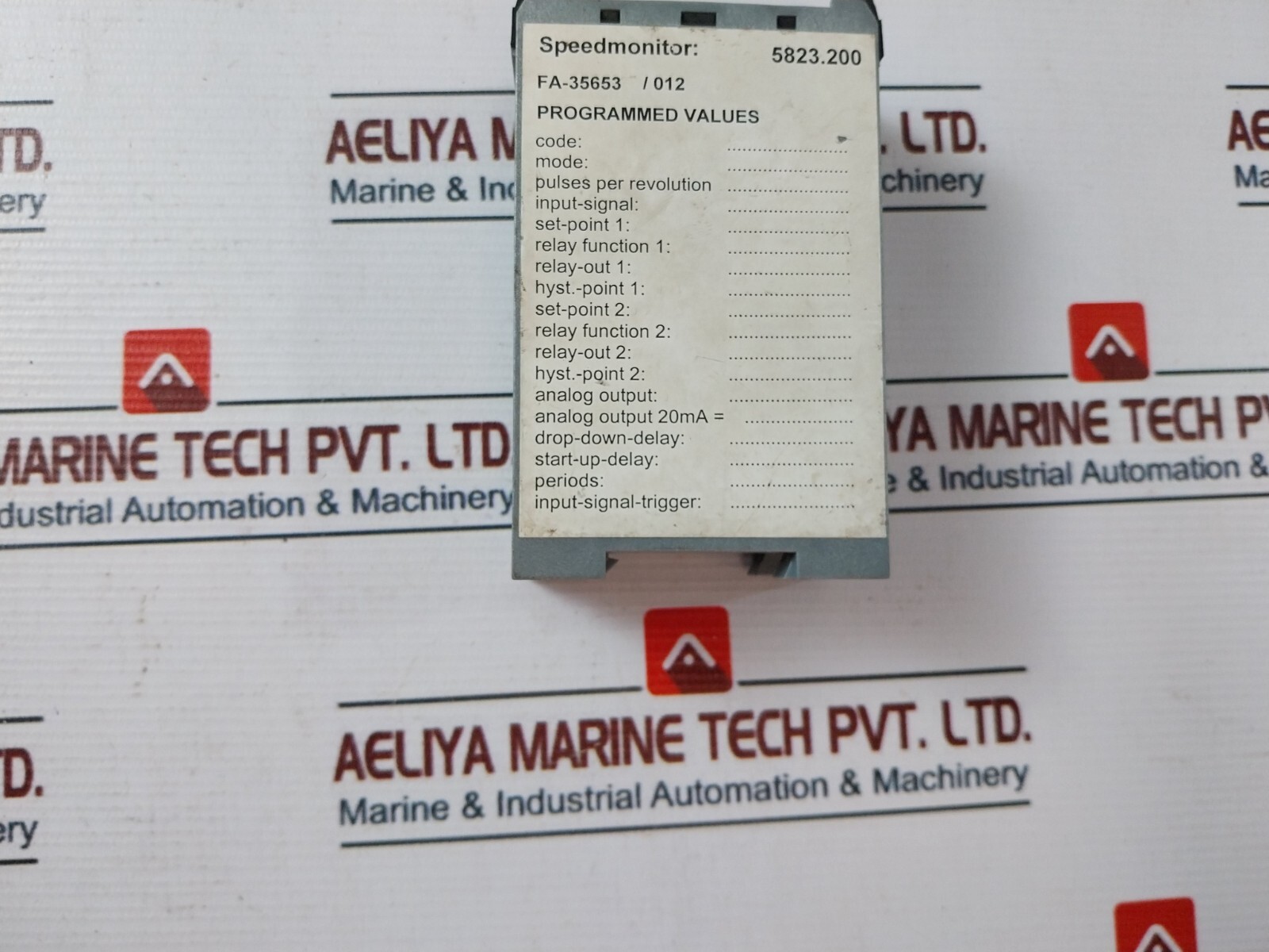 Rhine Speedometer 5823.200 Programmable Speed Monitor Analog Output 20MA