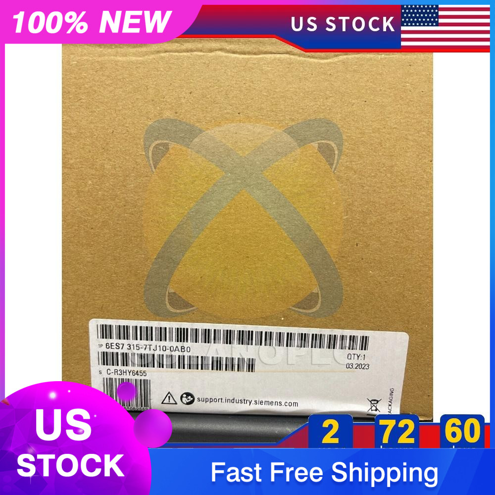 New Siemens 6ES7315-7TJ10-0AB0 6ES7 315-7TJ10-0AB0 S7-300 CPU 315T-3 PN/DP