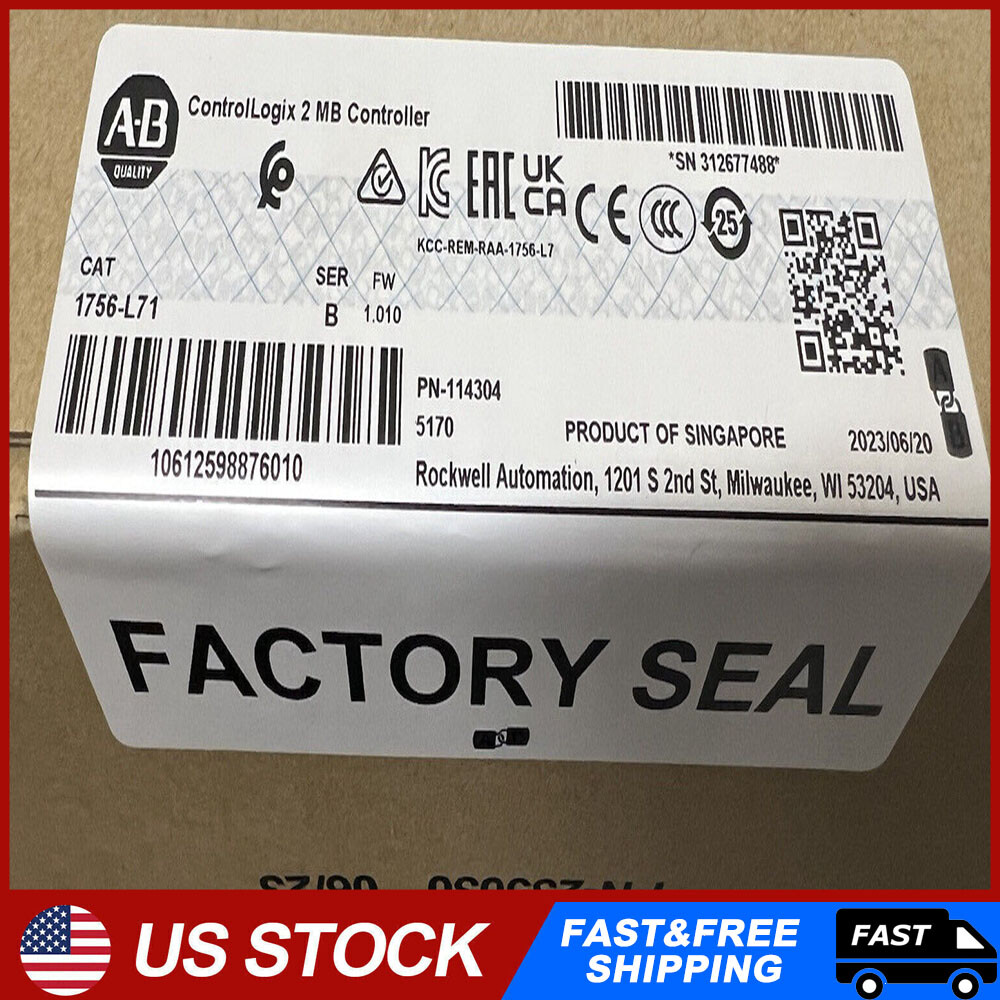 New Sealed Allen Bradley AB 1756-L71 /B CompactLogix 2MB Controller 1756L71