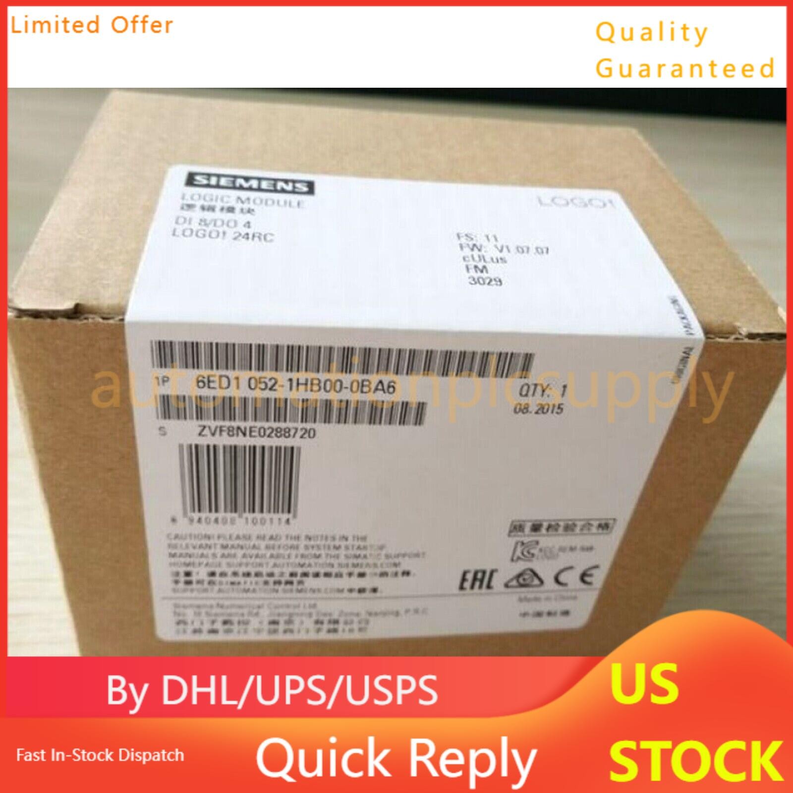 New Siemens 6ED1 052-1HB00-0BA6 6ED1052-1HB00-0BA6 LOGO 24RC logic module