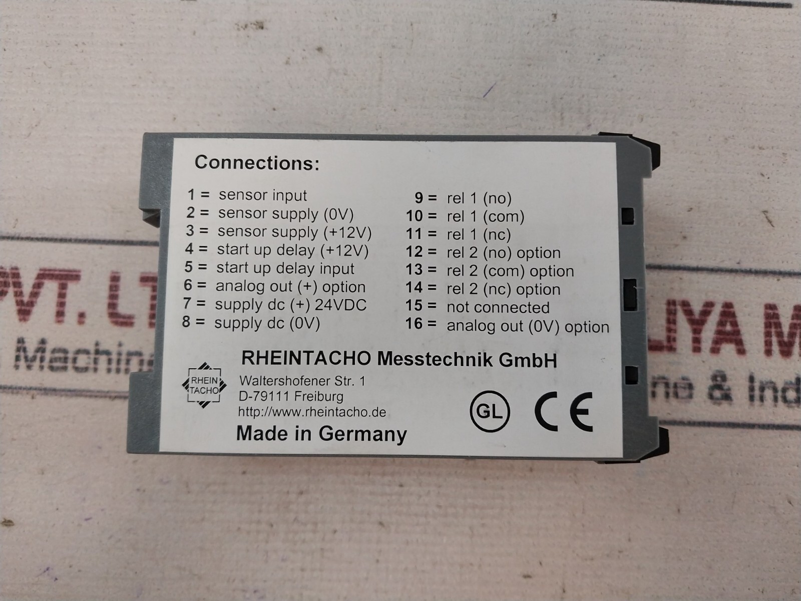 Rheintacho 5823.200 Programmable Speed Monitor 24V DC 20 mA