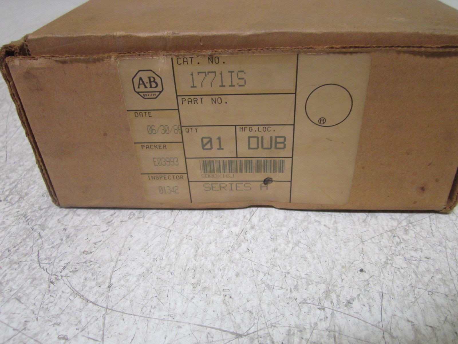 ALLEN BRADLEY 1771-IS SER. A MULTIPLEXER INPUT MODULE NSMP