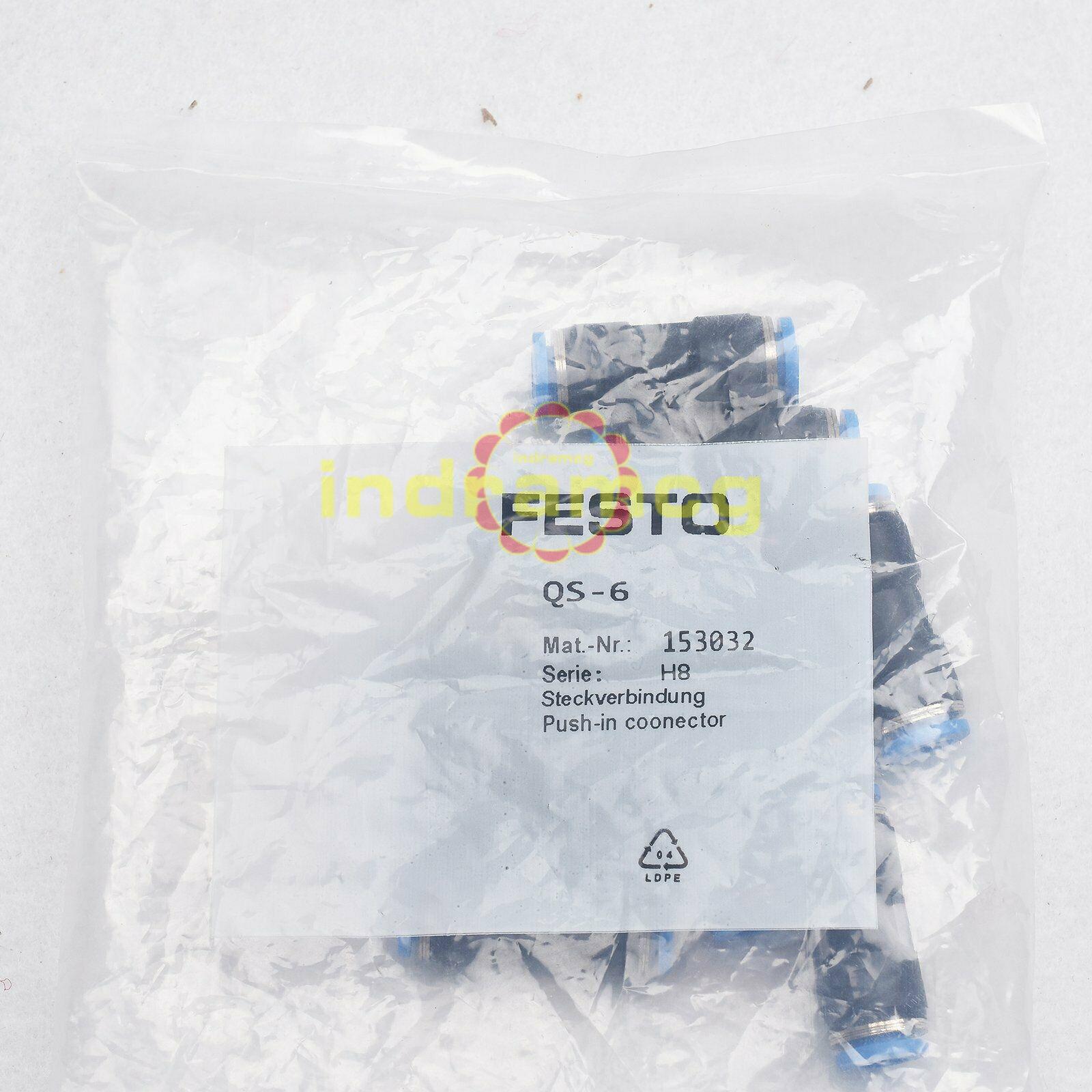 10PCS Festo connector QS-6 153032 New