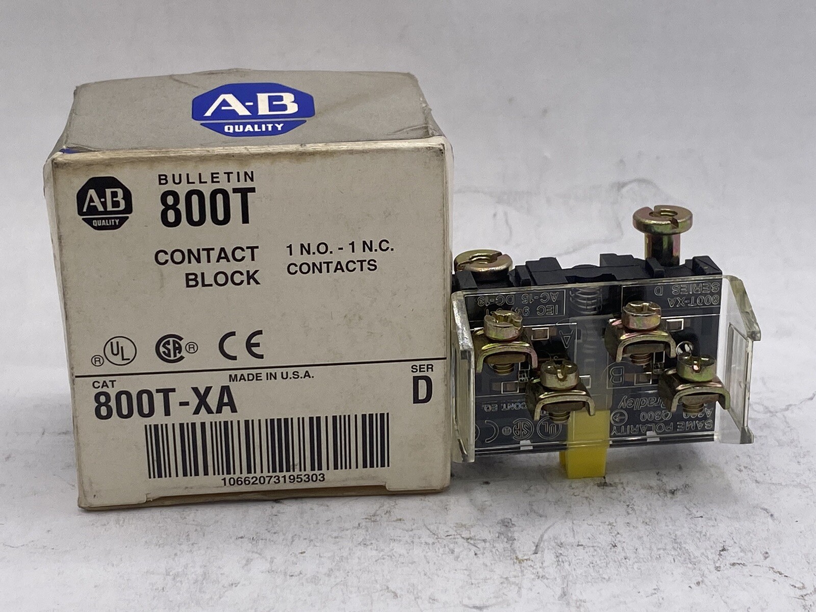 Allen Bradley 800T-XA SER D, Contact Block