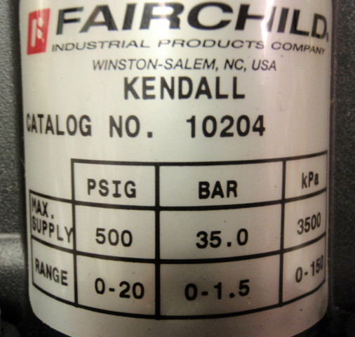 Fairchild 10204 _ Pressure Regulator 0-20 PSIG 1/2″ NPT 500PSIG MAX _ 1O2O4