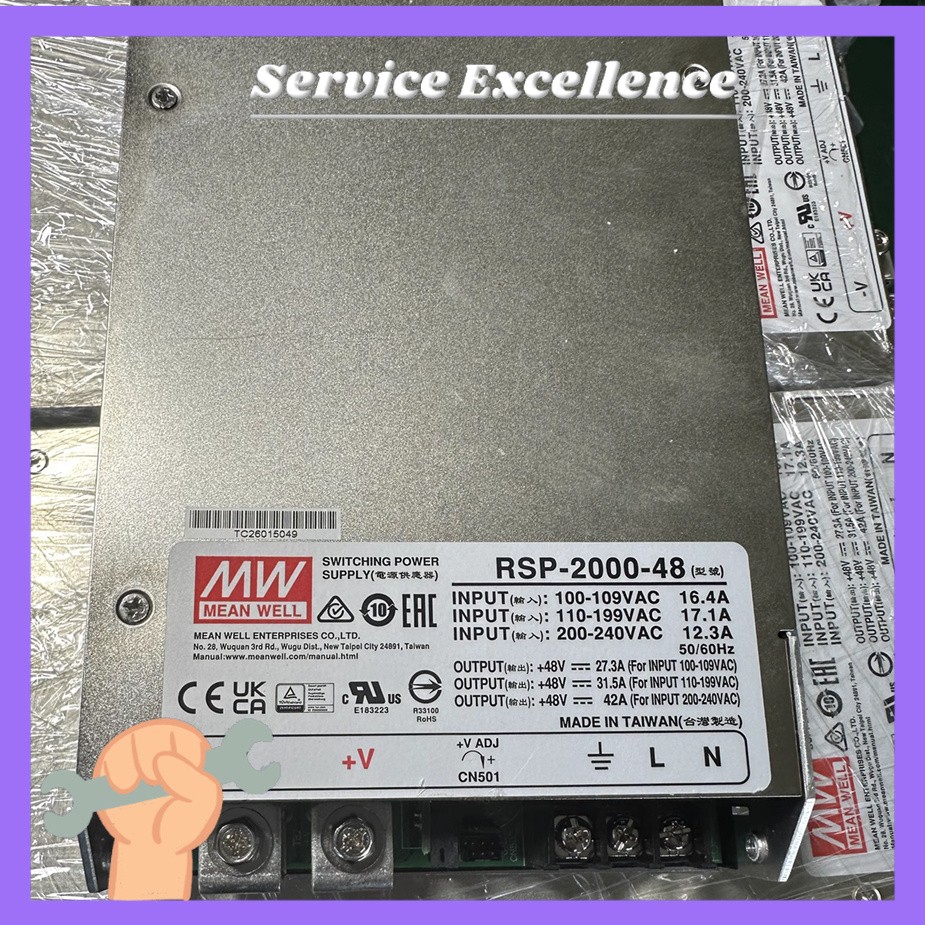 One Used RSP-2000-48 2000W 48V 42A Switching Power Supply Fast Shipping
