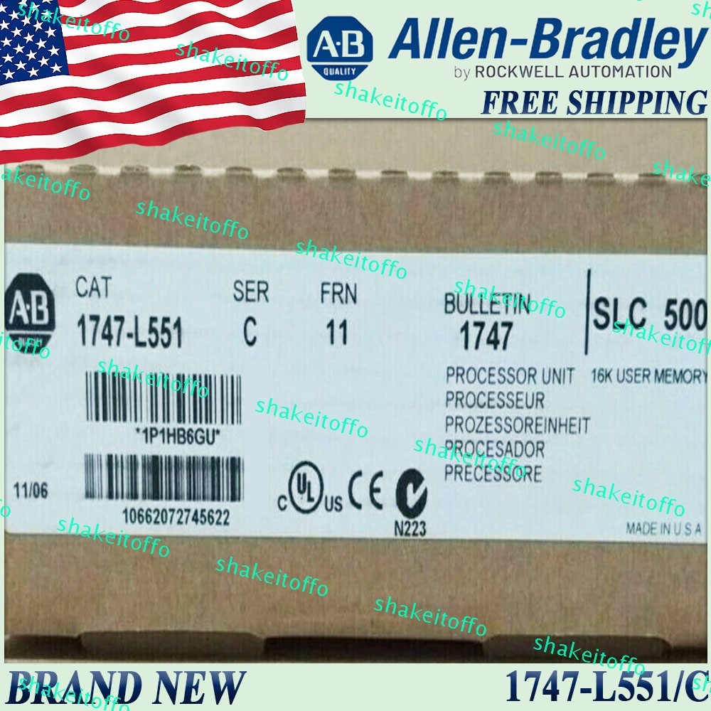 Factory Sealed 1747-L551/C AB SLC 5/05 16K Controller 1747L551 serC US Free Ship