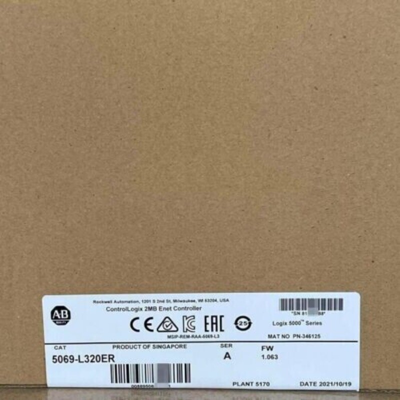 New AB 5069-L320ER CompactLogix 5000 Controller Surplus 5069L320ER US Free Tax
