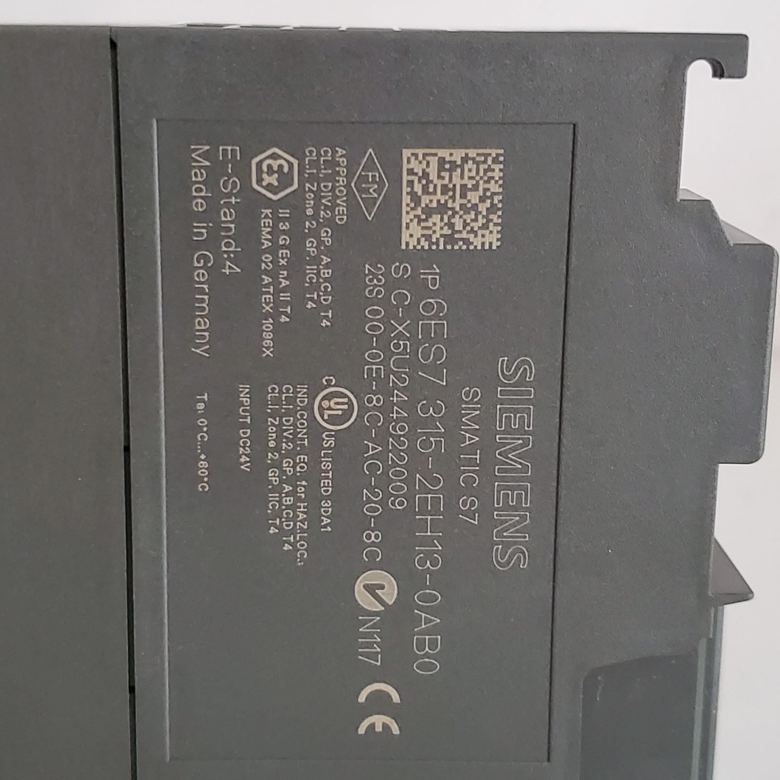 Siemens SIMATIC S7-300 CPU 315-2 PN/DP 6ES7315-2EH13-0AB0 PLC