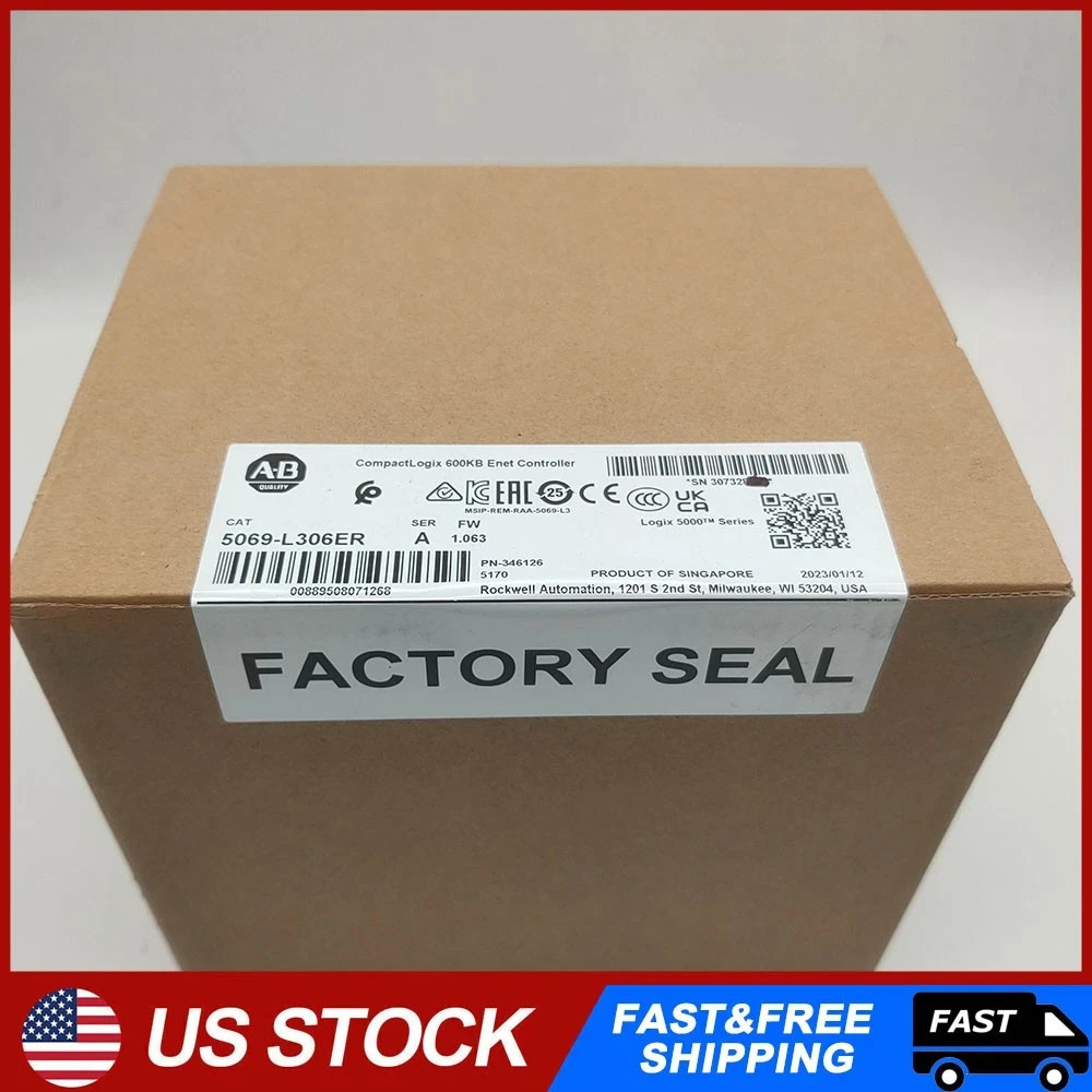 New Allen-Bradley 5069-L306ER /A CompactLogix 600KB Enet Controller 5069L306ER