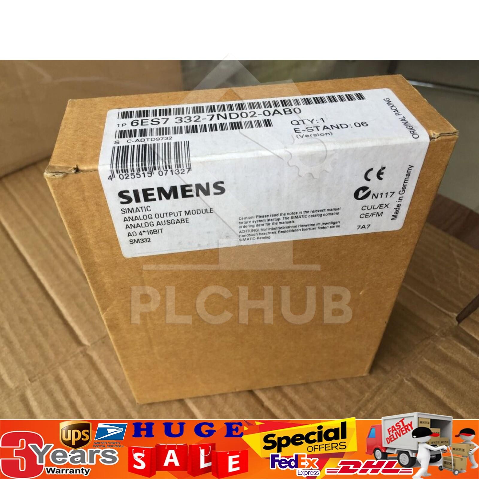 New Siemens 6ES7 332-7ND02-0AB0 6ES7332-7ND02-0AB0 S7-300 Analog Output SM 332