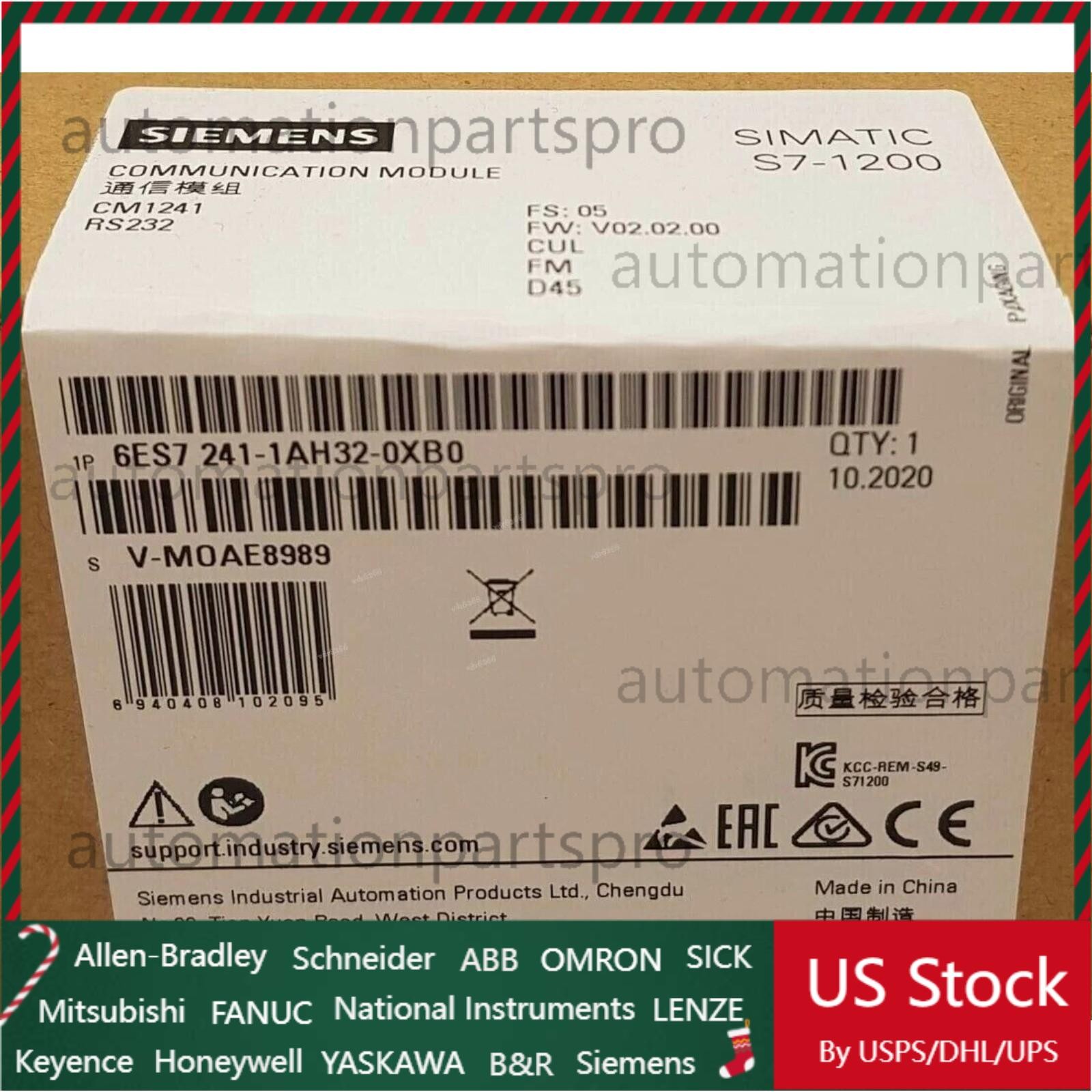 New Siemens 6ES7 241-1AH32-0XB0 6ES7241-1AH32-0XB0 SIMATIC S7-1200 CM 1241