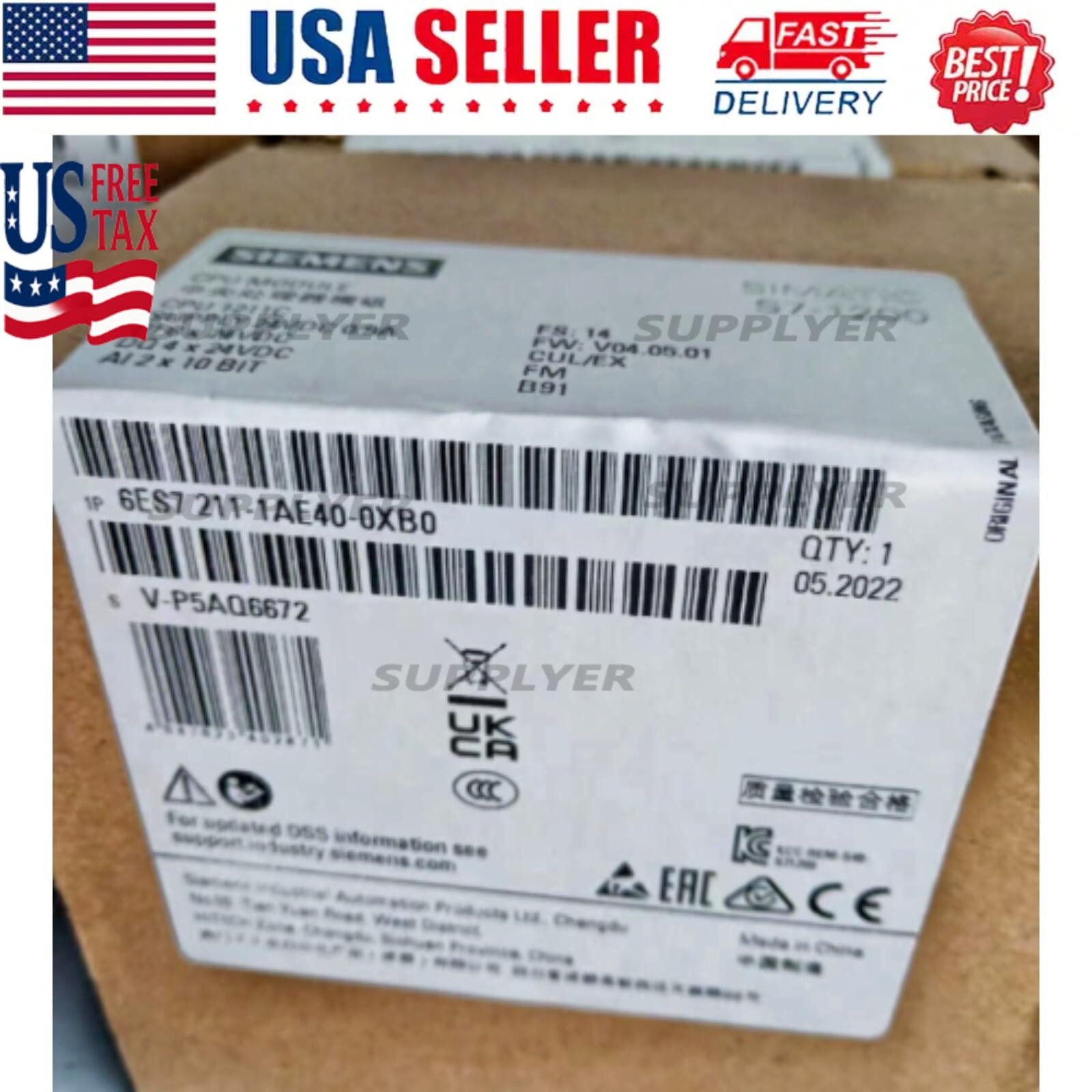 New Siemens 6ES7211-1AE40-0XB0 6ES72111AE400XB0 SIMATIC S7-1200 CPU 1211C