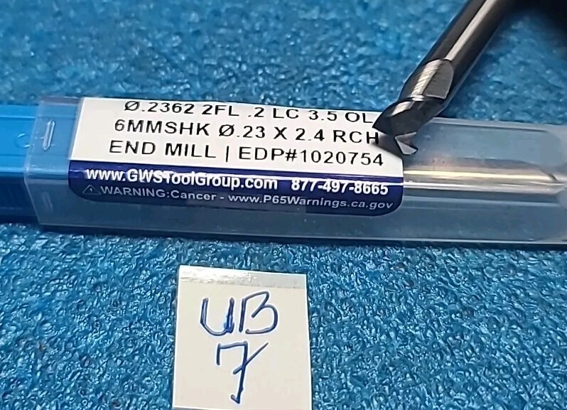 GW .2362 2FL .2 LC 3.5 OL 6 MM SHK .23 X 2.4 RCH END MILL 2 PCS
